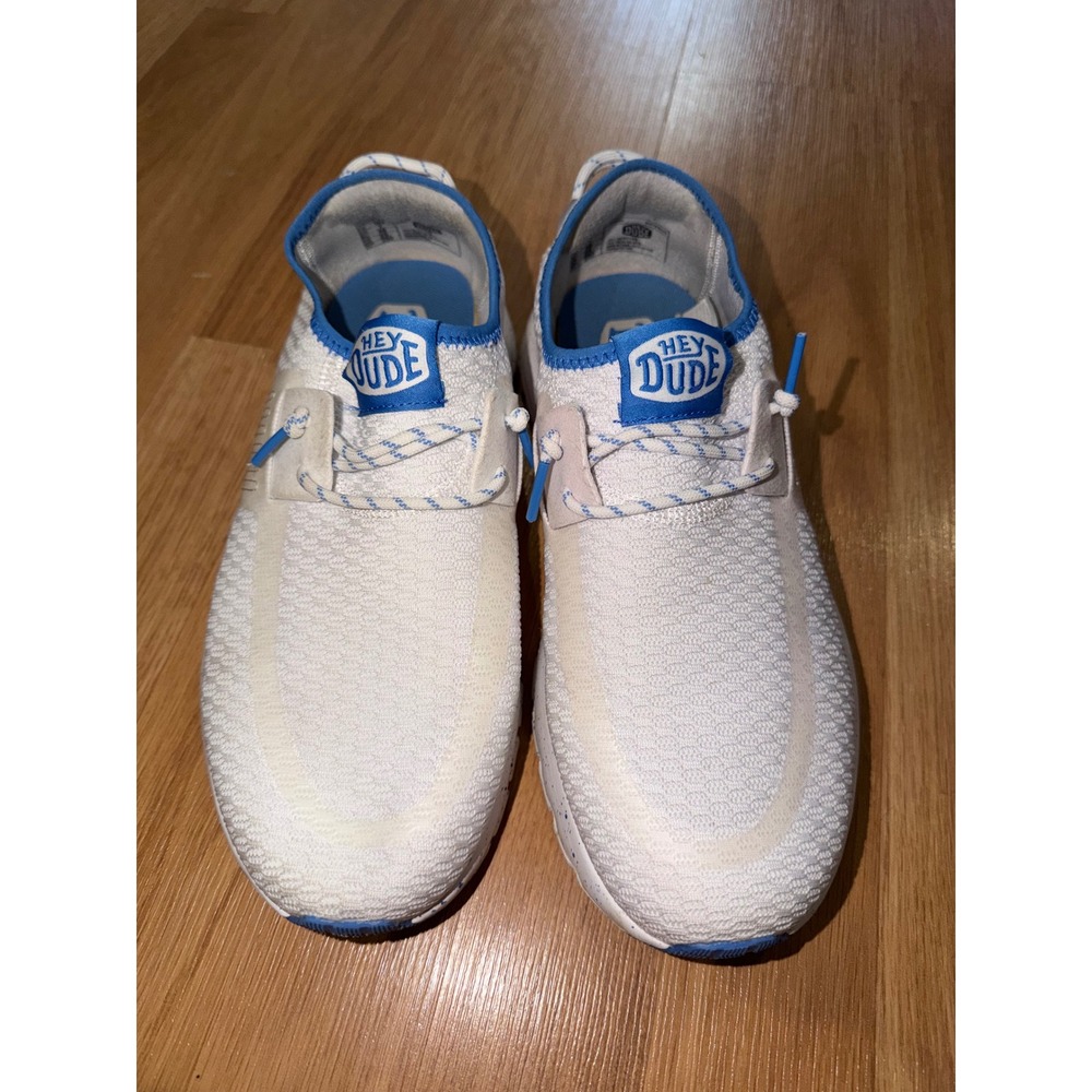 Hey Dude Sirocco W Sport Stripe White Blue Sneakers Womens 9